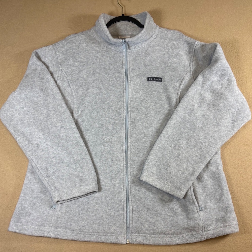 Columbia Benton Springs Full Zip Fleece Jacket Gray XW1322 Womens 3X